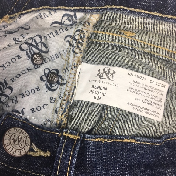 Rock & Republic Berlin Jeans Size 8M - Picture 3 of 3